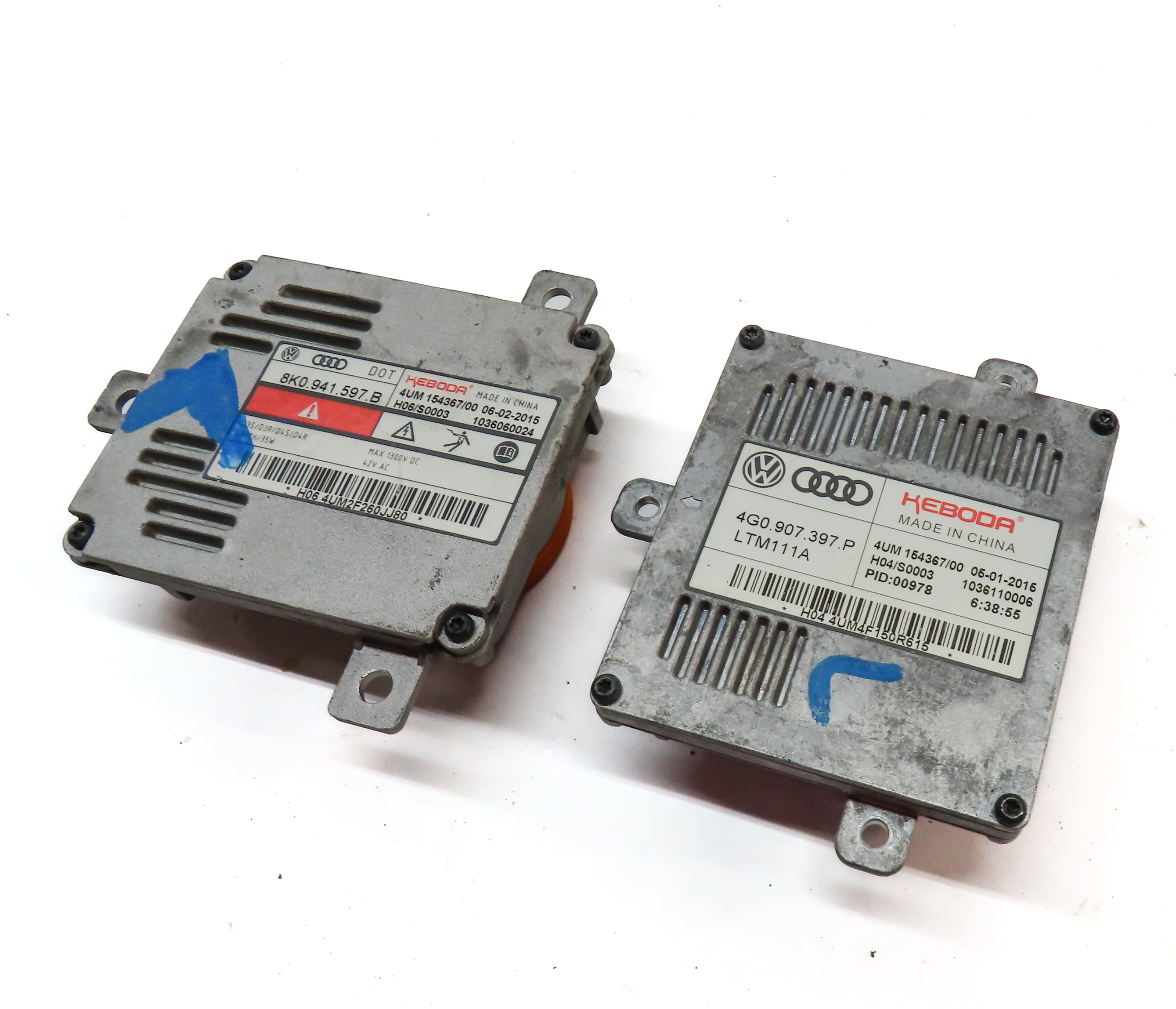 2015 AUDI A3 (8V) FRONT LEFT DRIVER HEADLIGHT LAMP LED BALLAST MODULE SET/2 — exact item pictured
